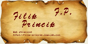Filip Princip vizit kartica